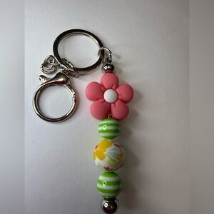 Beaded Flower Keychain
